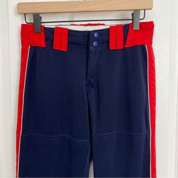 Two Five Apparel Softball Pants Cropped Navy Red Medium - Picture 3 of 14